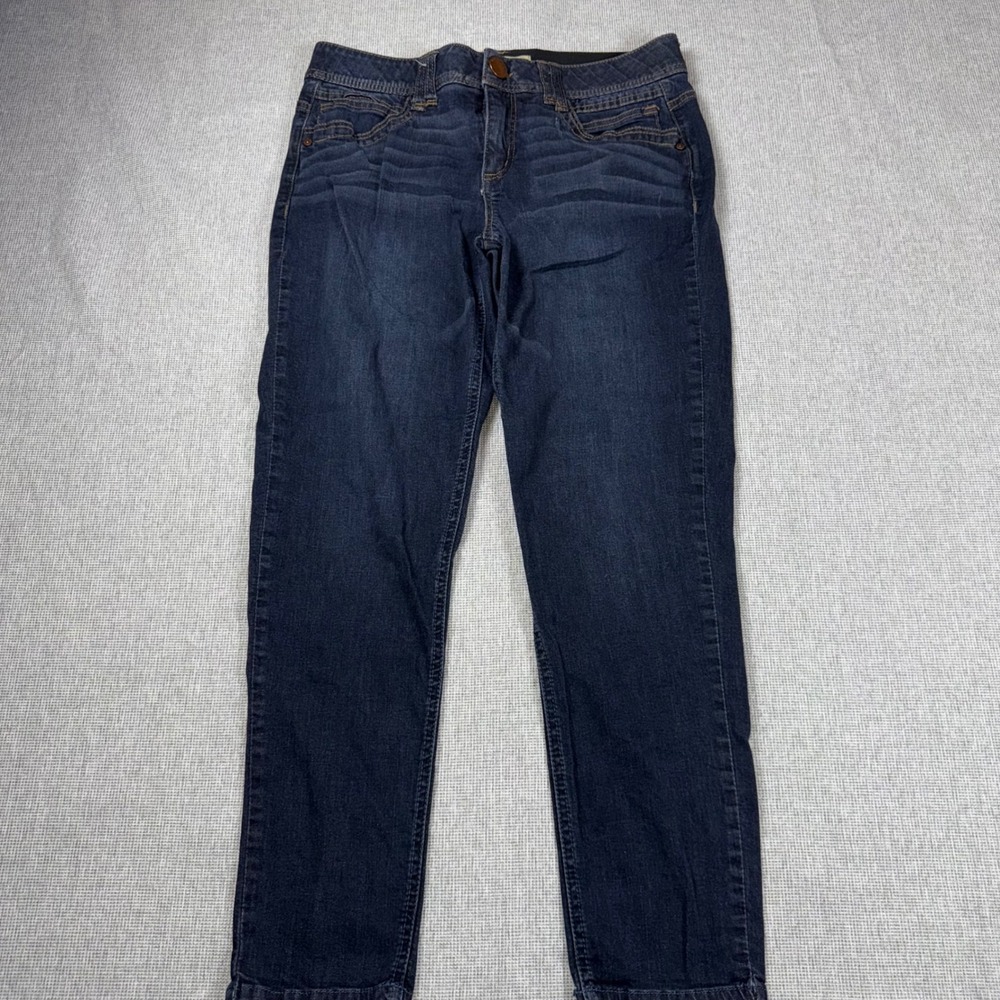Democracy Ab Technology Skinny Jeans Dark Wash Indigo Stretch Denim Womens 10